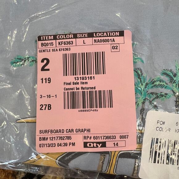 NWT J. Crew Gentle Sea Blue W/Surfboard Car Graphic Tee - Picture 6 of 10